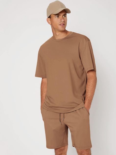 brown plain t shirt