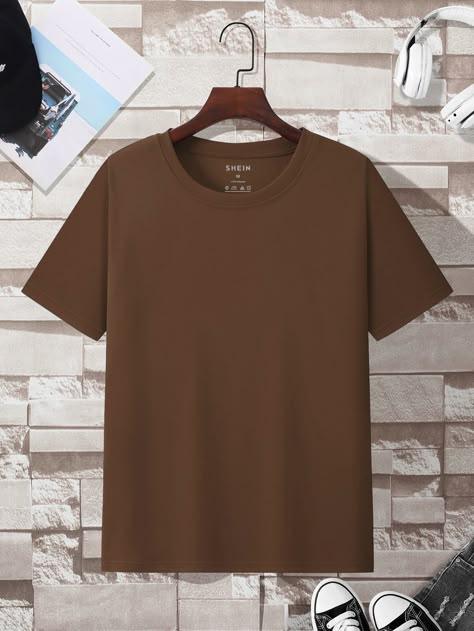 brown plain t shirt